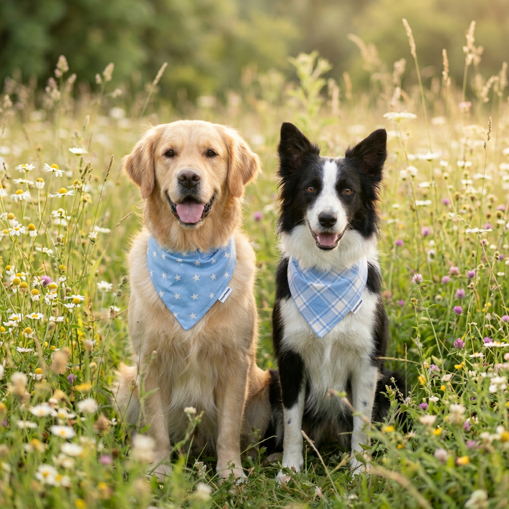 Scrunchie Bandana Set - Light Blue