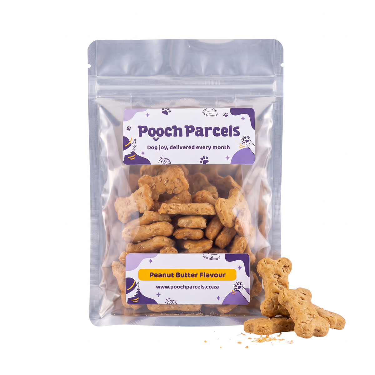 Pooch Parcels Peanut Butter Dog Treats 100g